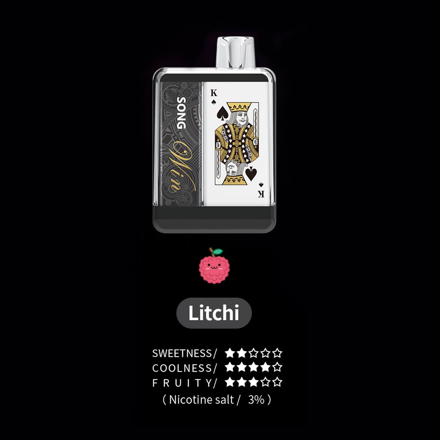 Disposable e-cigarette Poker series Y193C/ NIGHT EMPEROR