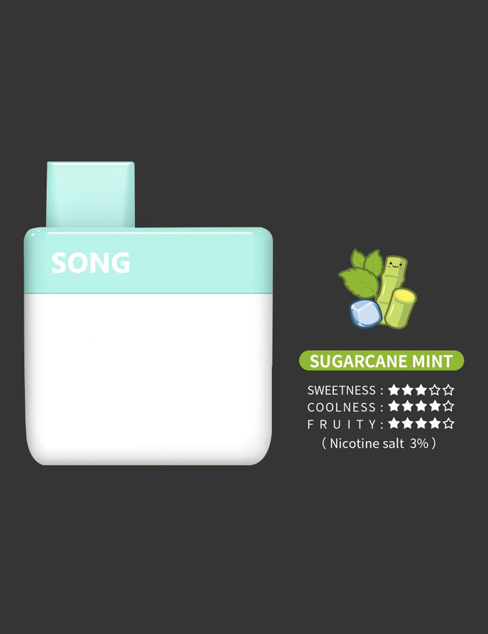 Disposable electronic cigarette Card Series A05(VK-02)/ Green grape mint flavor