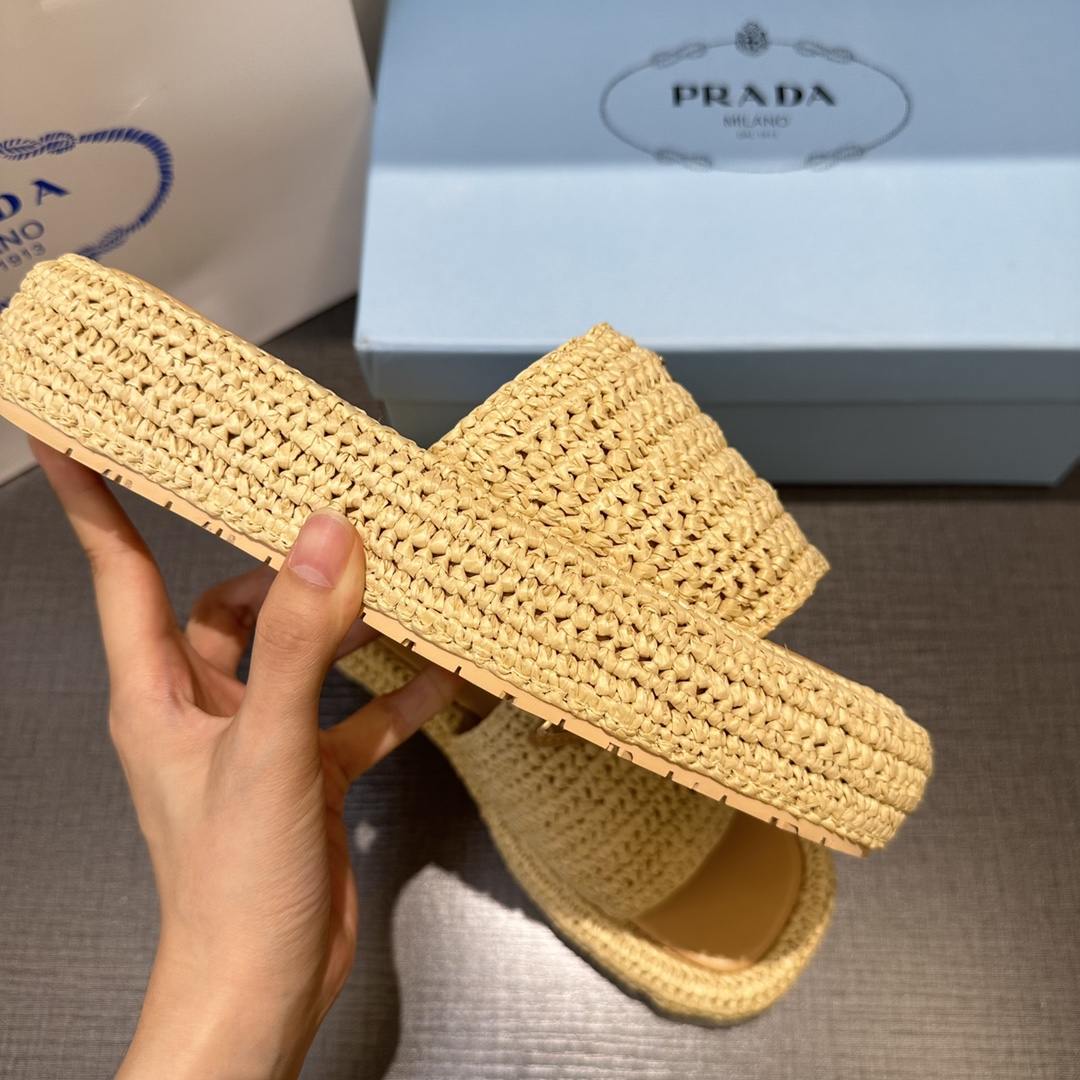 Prada-straw sandals