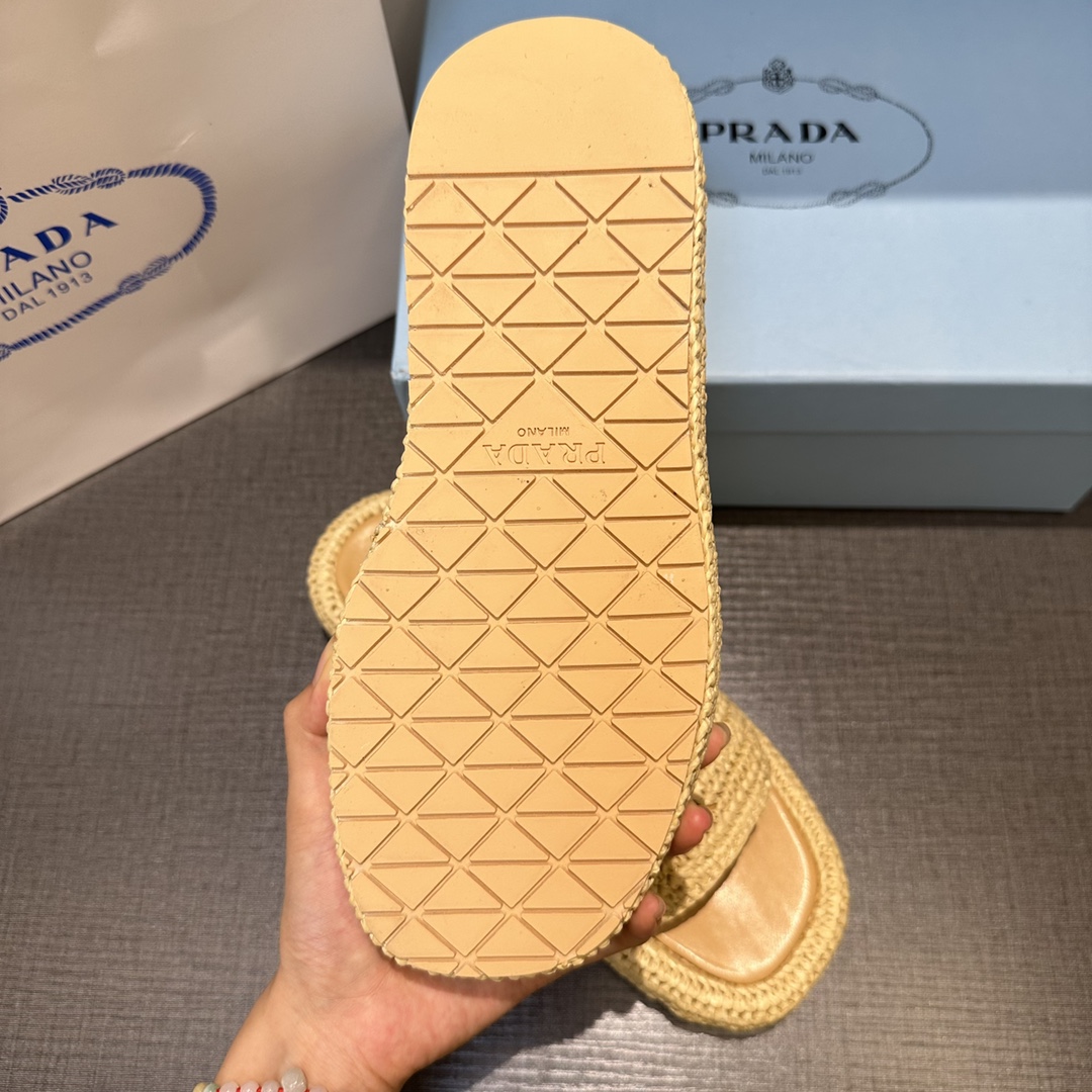 Prada-straw sandals