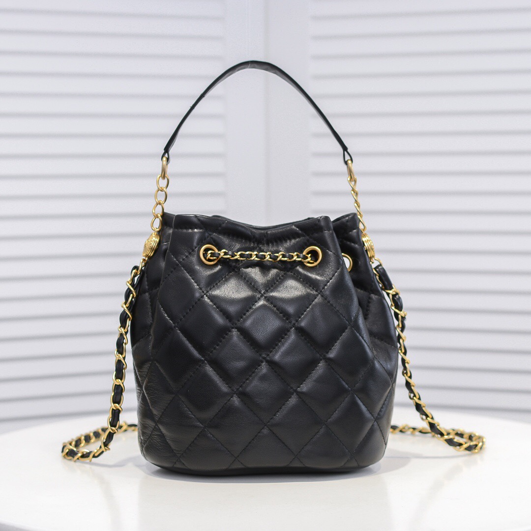 Chanel-Vintage Drawstring Button Bag