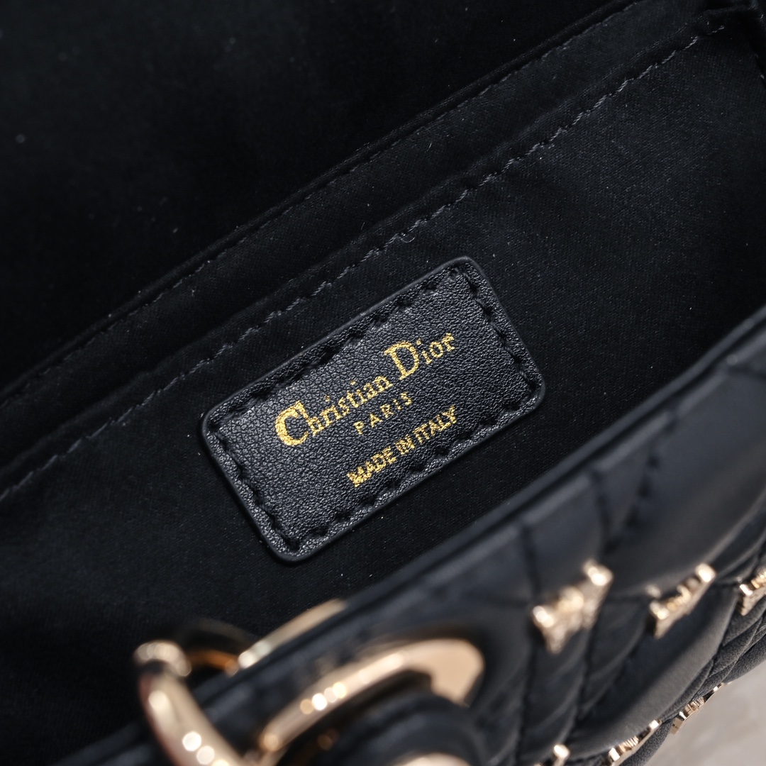 Dior-Butterfly Studded Toffee Bag