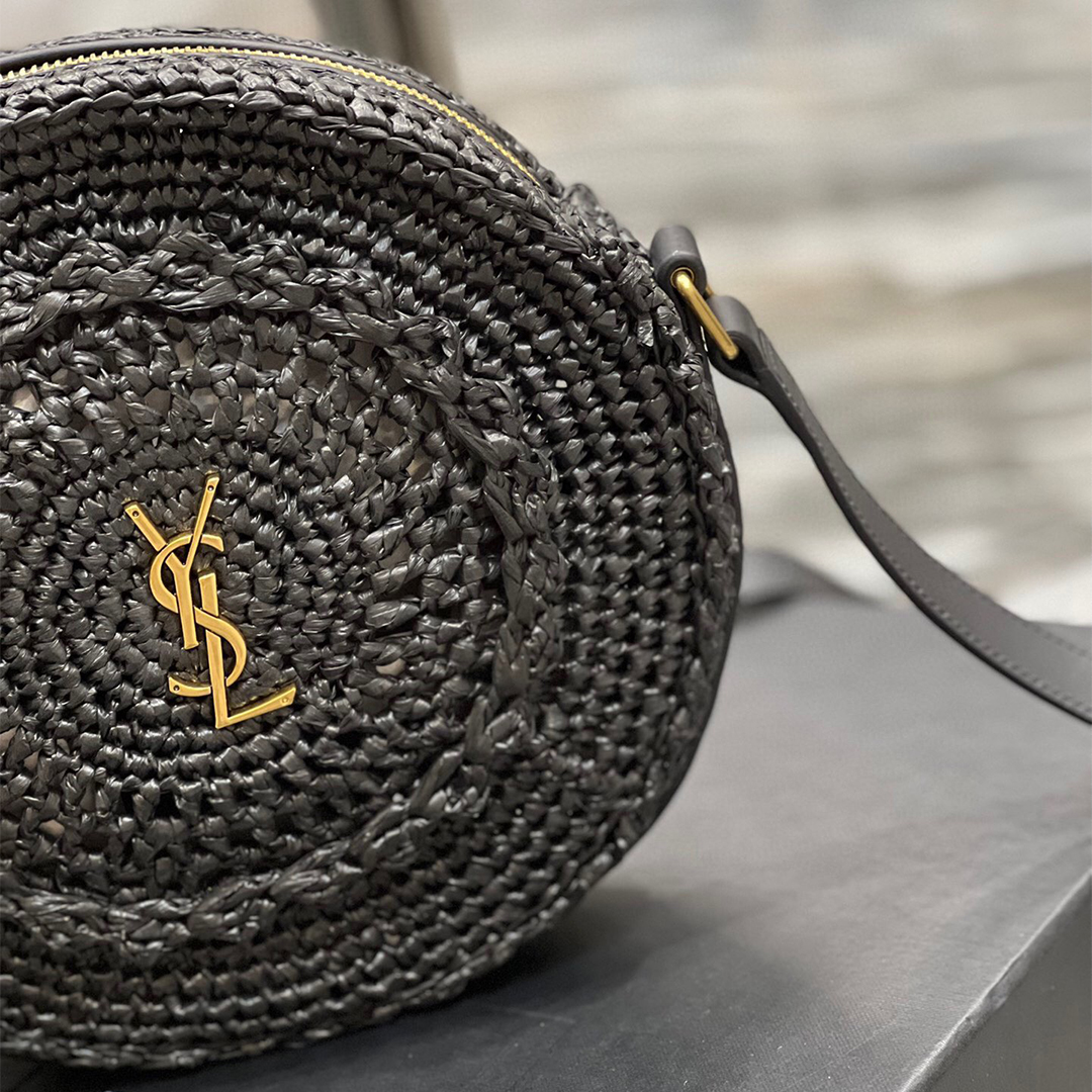 YSL-Round Cake Woven Bag