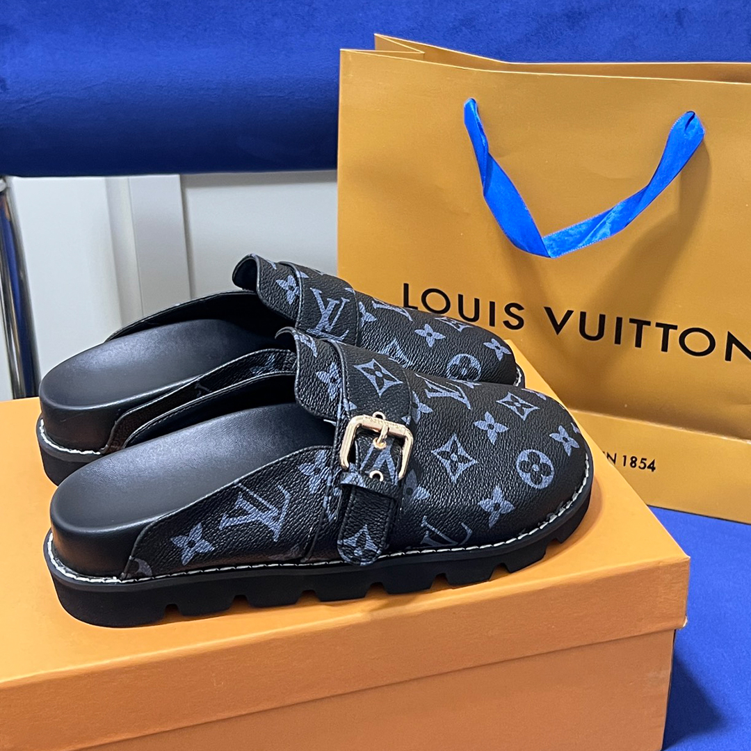 LV-wrap-around slippers