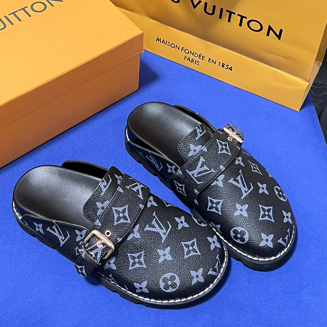 LV-wrap-around slippers