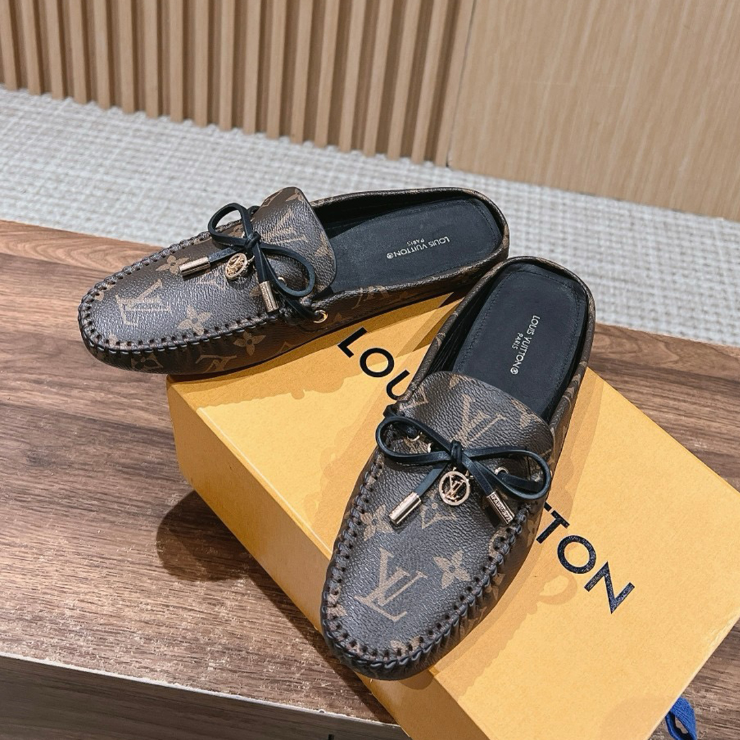 LV-Show style bow bean shoes