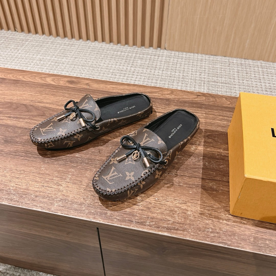 LV-Show style bow bean shoes