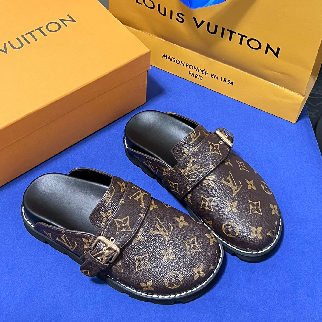 LV-wrap-around slippers