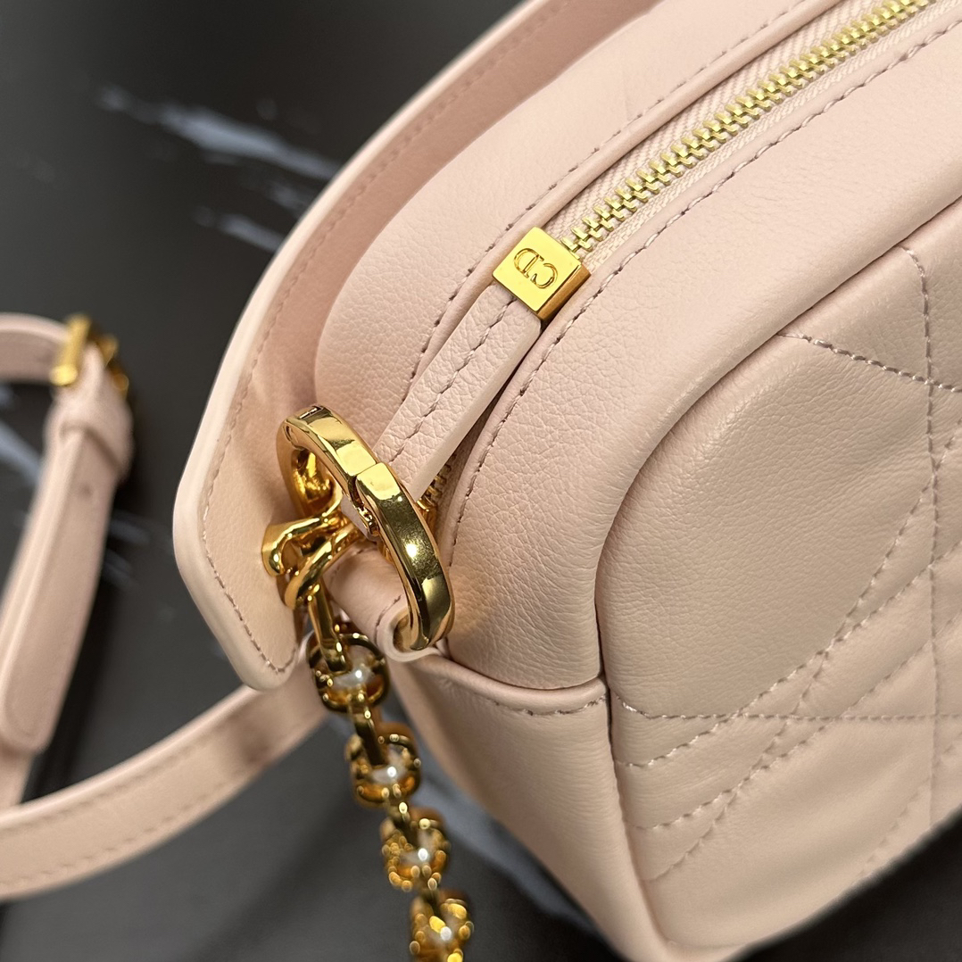 Dior-Caro Pearl Chain Camera Bag