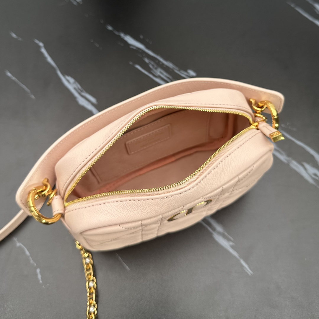 Dior-Caro Pearl Chain Camera Bag