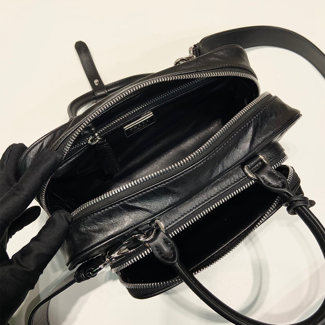 Prada-Boston Sheepskin Tote Bag