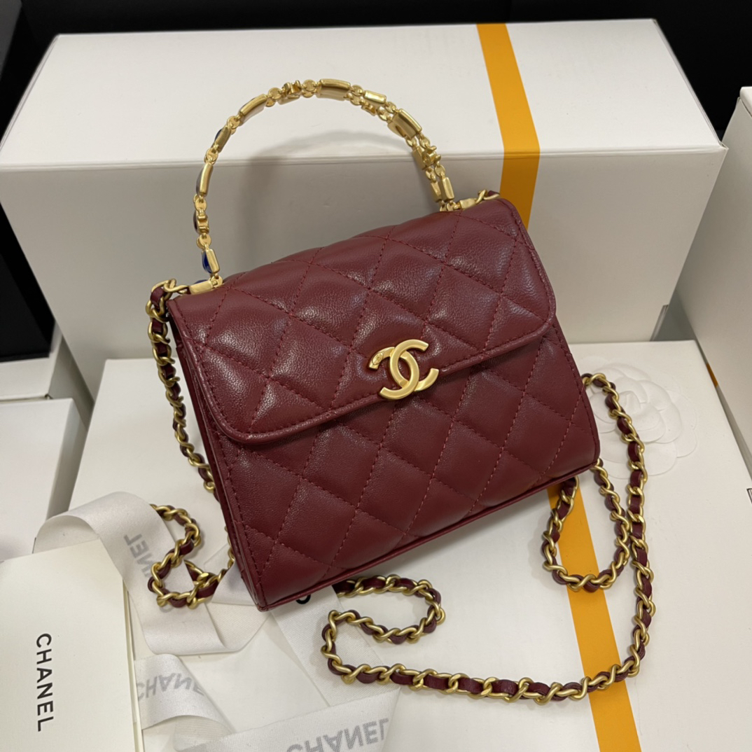 Chanel-Kelly Enamel Chain Bag