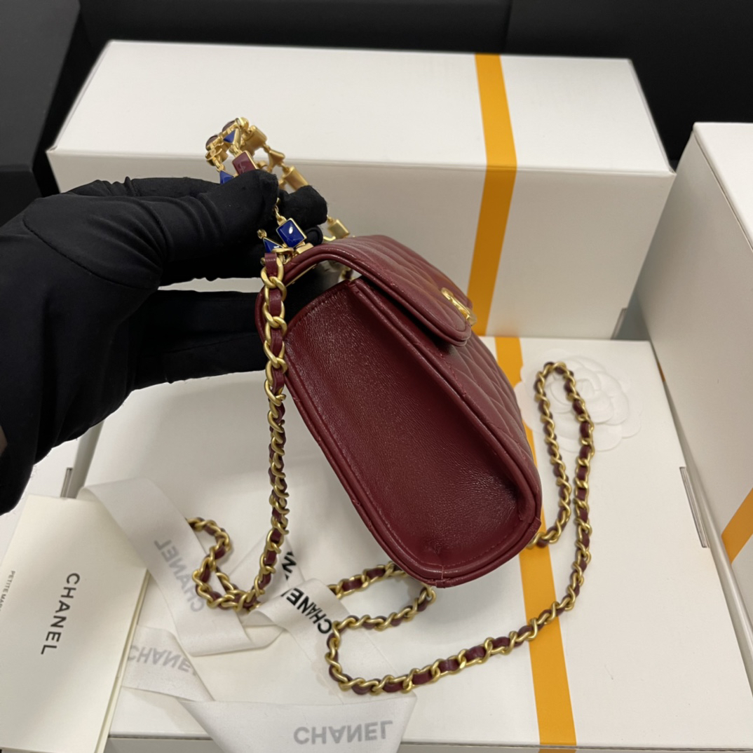 Chanel-Kelly Enamel Chain Bag