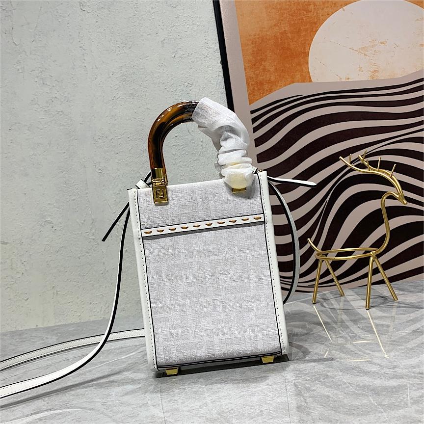 Fendi MM Sunshine Mini Fabric Handbag