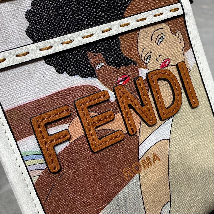 Fendi MM Sunshine Mini Fabric Handbag
