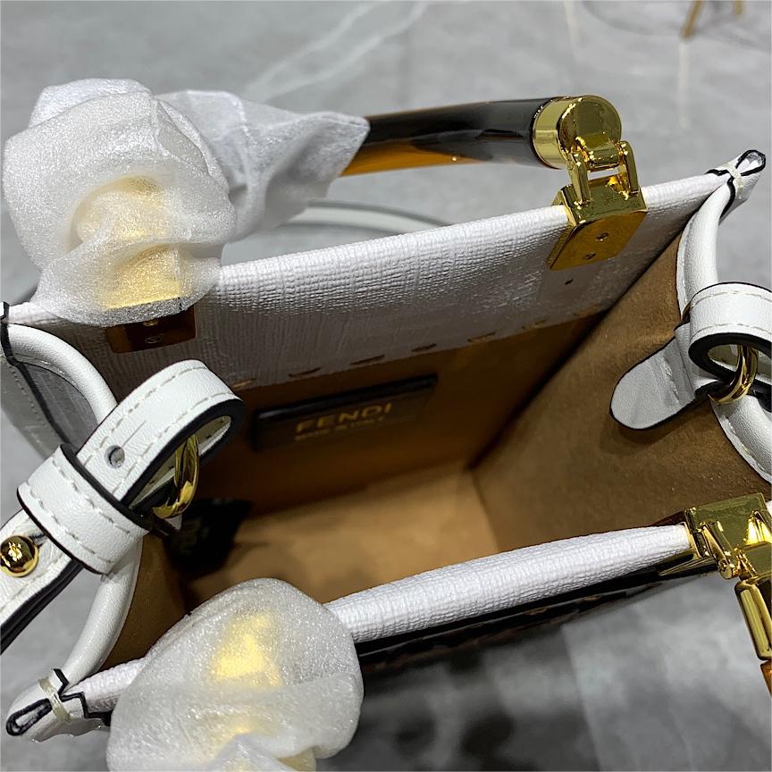 Fendi MM Sunshine Mini Fabric Handbag