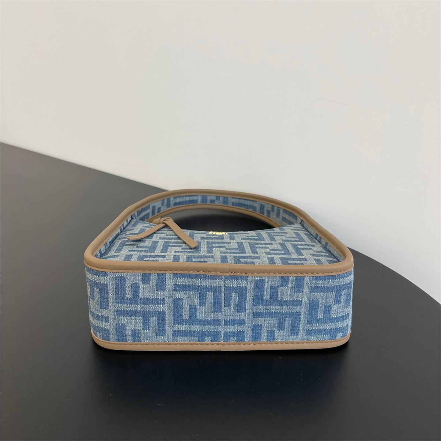 Fendi-Denim Mini Hobo Bag