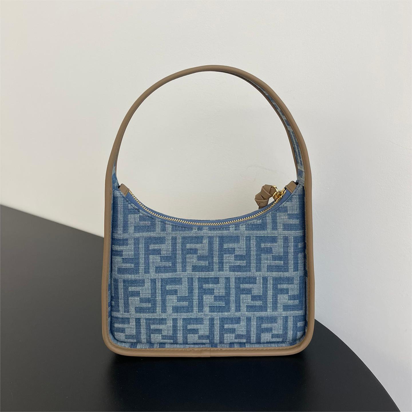 Fendi-Denim Mini Hobo Bag