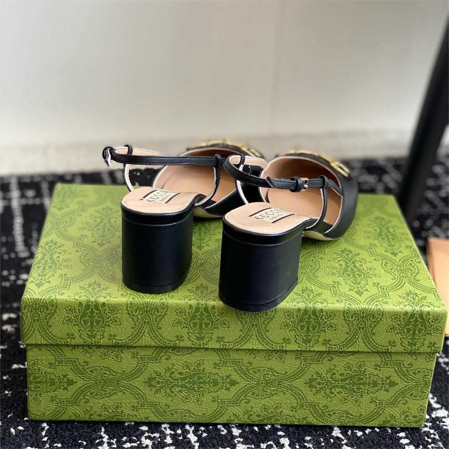 Gucci-New Horseneck Buckle back empty sandals