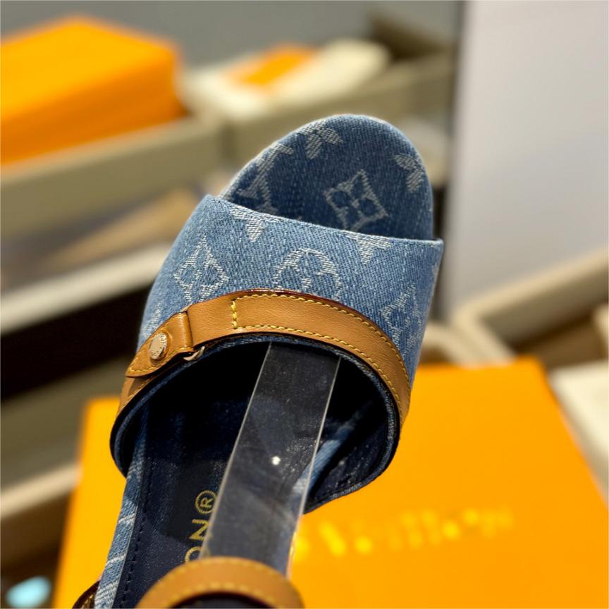 LV-2024 Latest Runway Style Thick Soled Hemp Rope Sandals