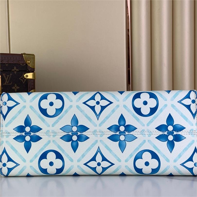 LV-by the Pool on the Go Medium Blue Tote Bag