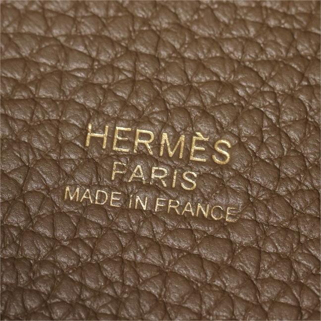Hermes-PicotinLock Elephant Grey Gold Button Handbag