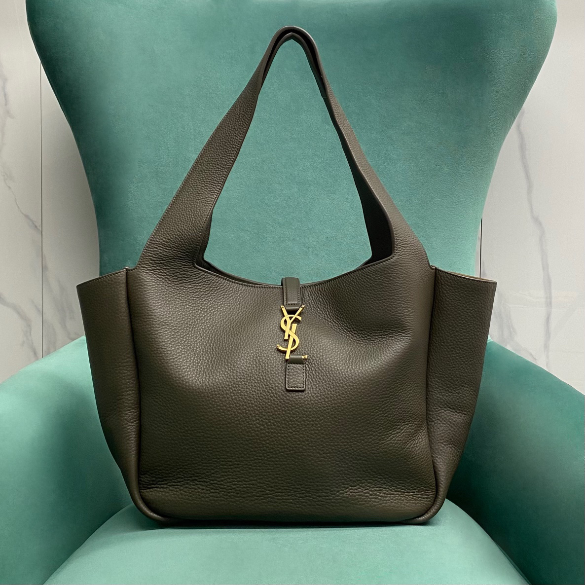 YSL-BEA Soft Deer Leather Tote Bag