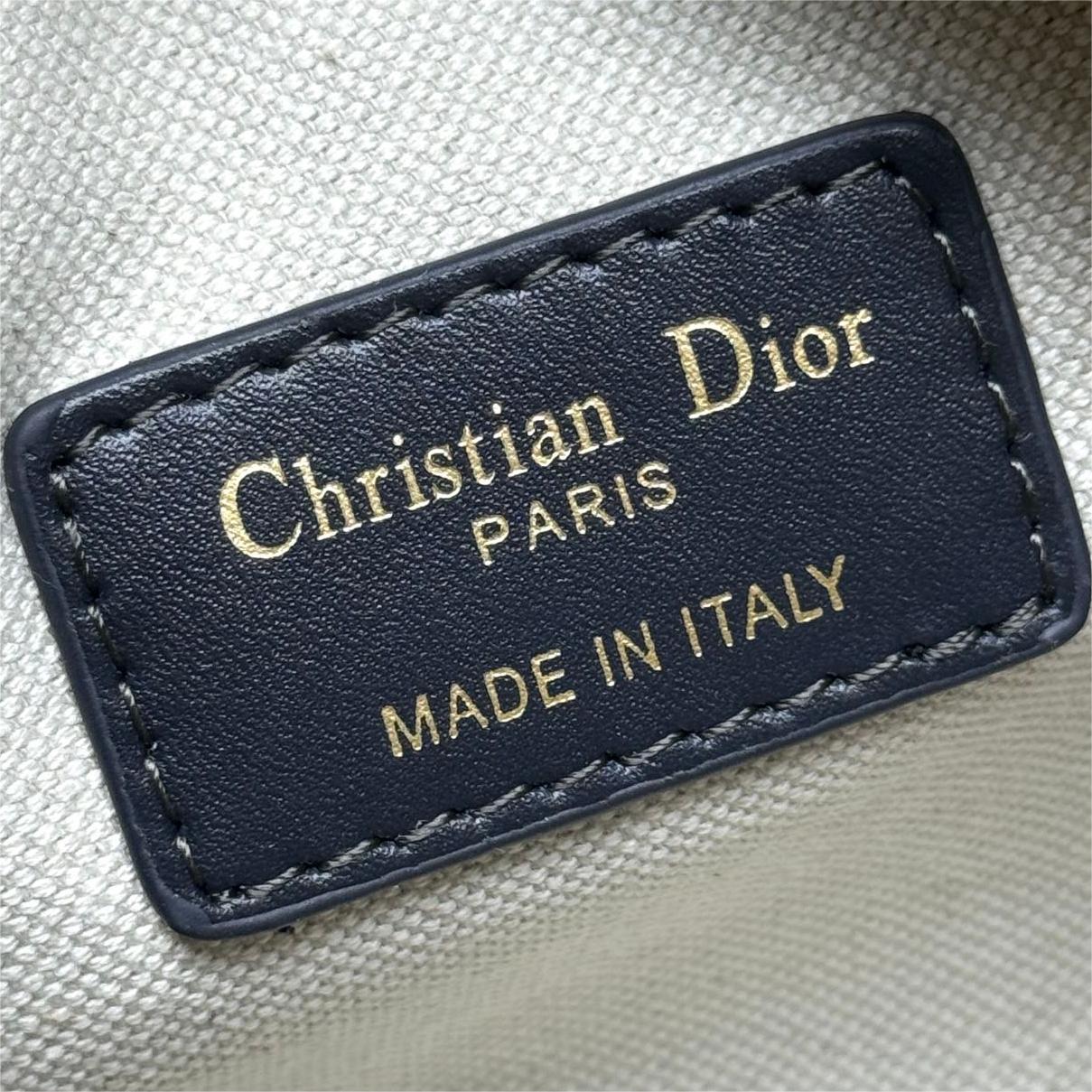 Dior-Groove 16 Mini Handbag with Blue Oblique Print