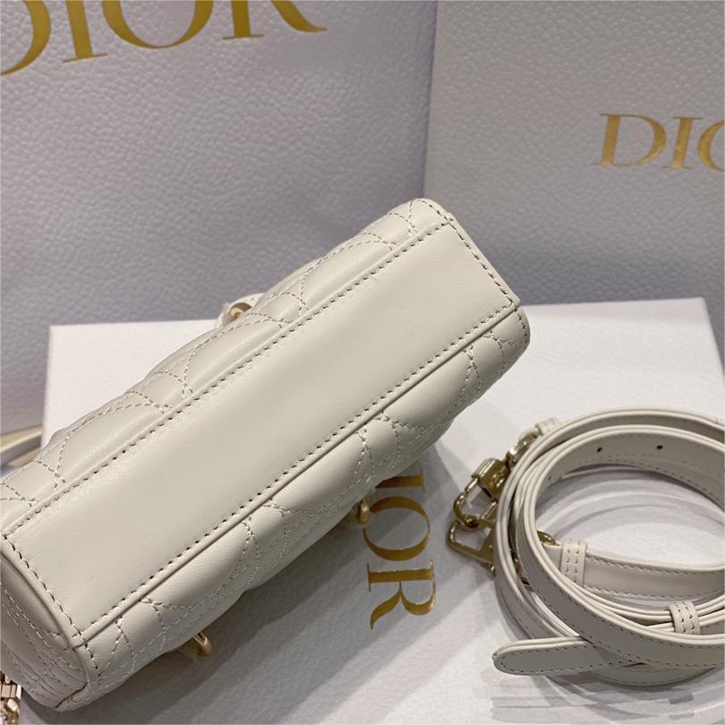 DIOR-Lady D-Joy Ultra Mini White Handbag