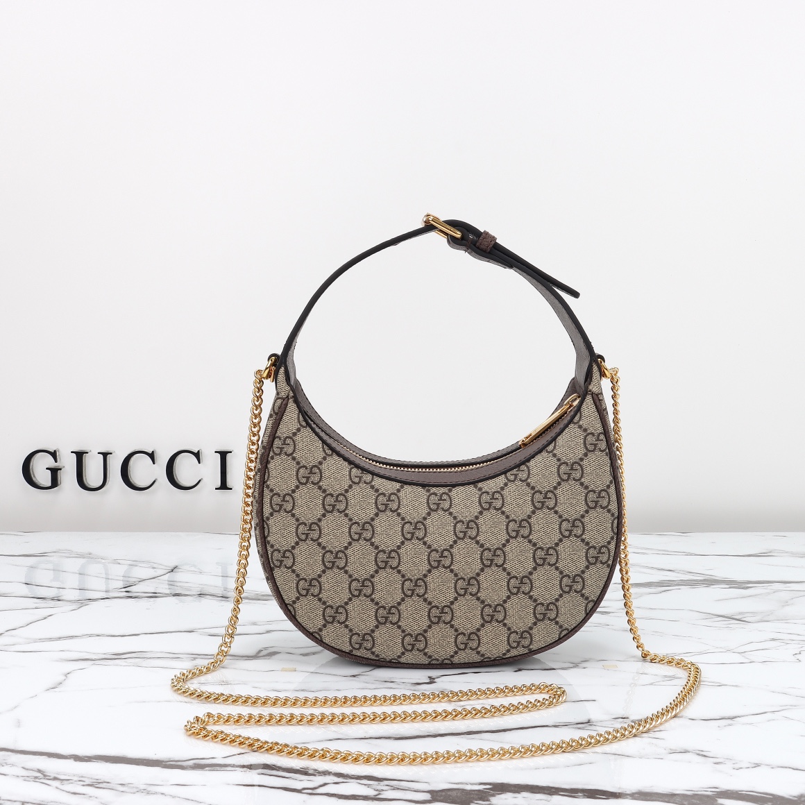 GUCCI-Oidia Series Half Moon Mini Handbag