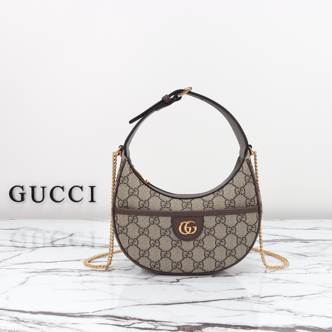 GUCCI-Oidia Series Half Moon Mini Handbag