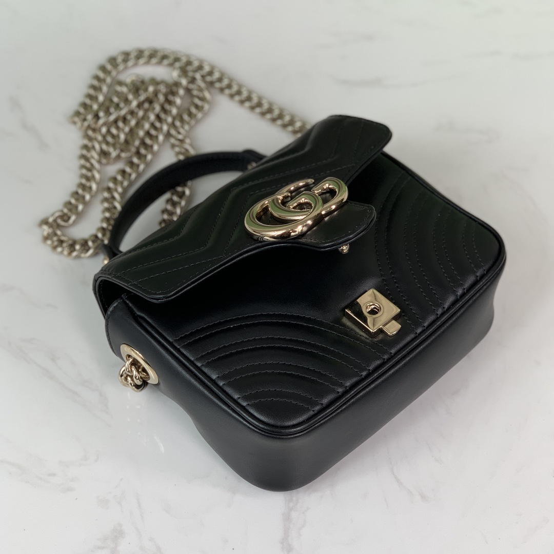 GUCCI-Marmont series black mini handbag