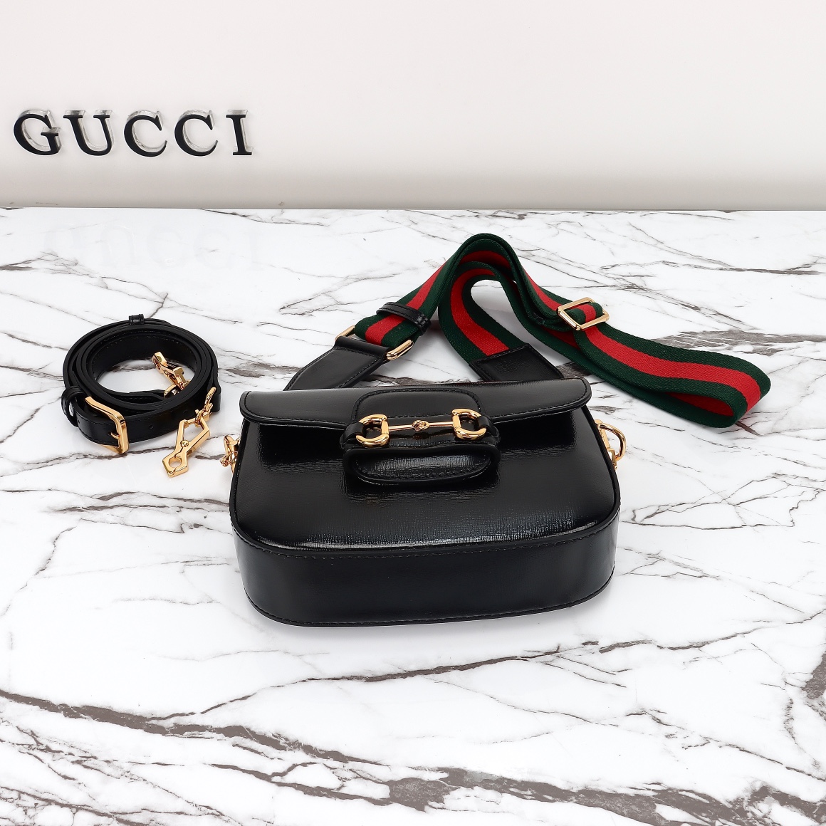 Gucci-1955 Horsebit Bag with Buckle and Saddle