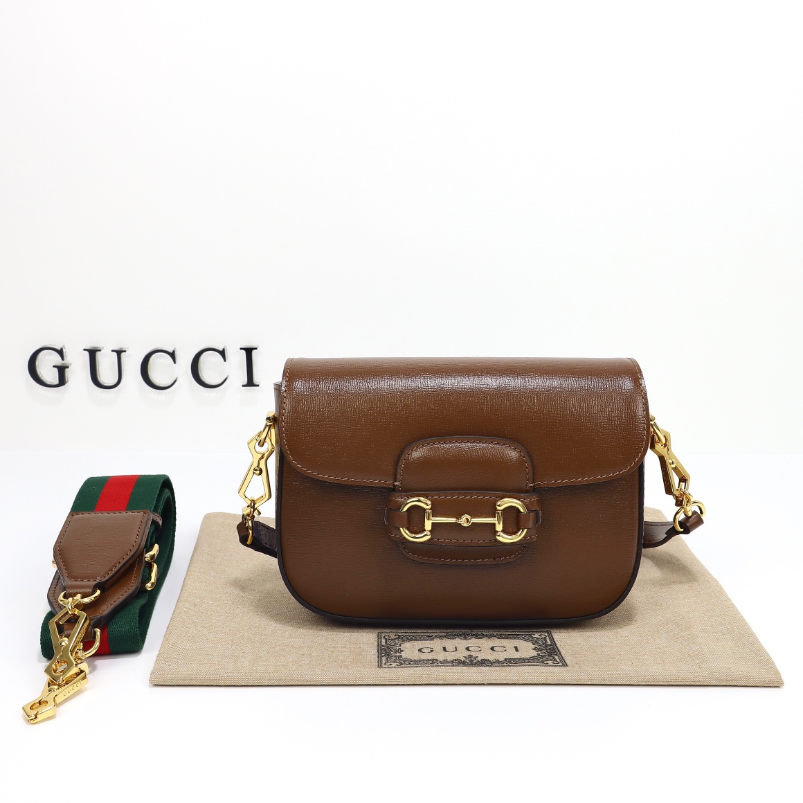 Gucci-1955 Horsebit Bag with Buckle and Saddle