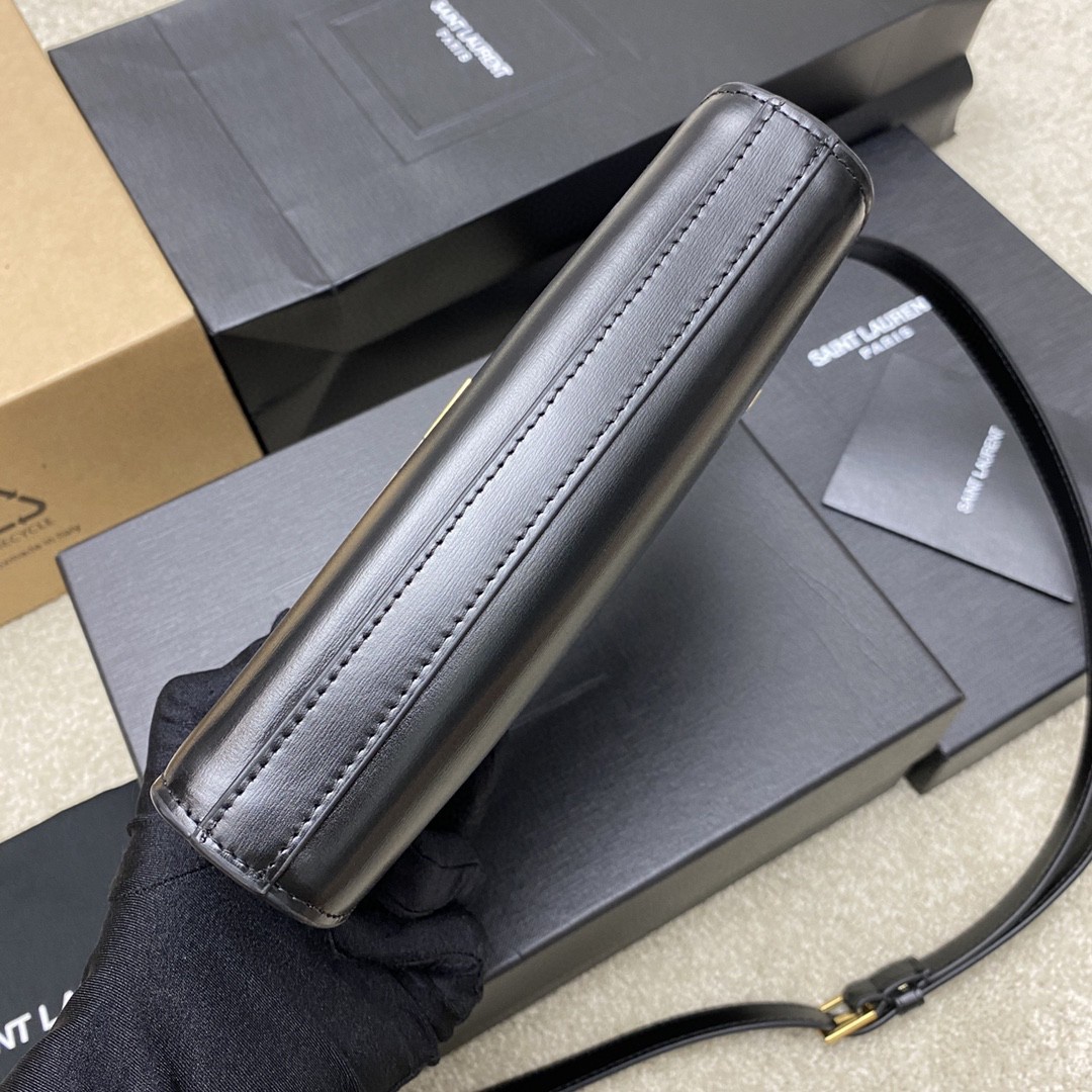 YSL-MANHATTAN cow leather mini crossbody bag