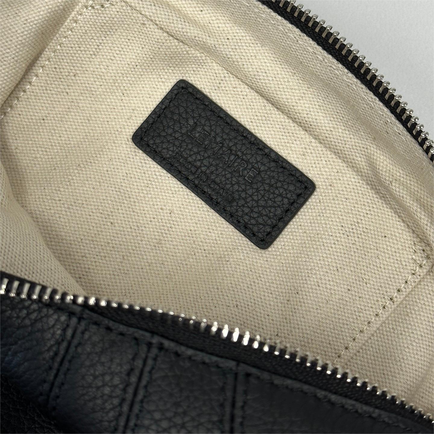 Lemaire-Croissant Small Grain Leather Shoulder Bag