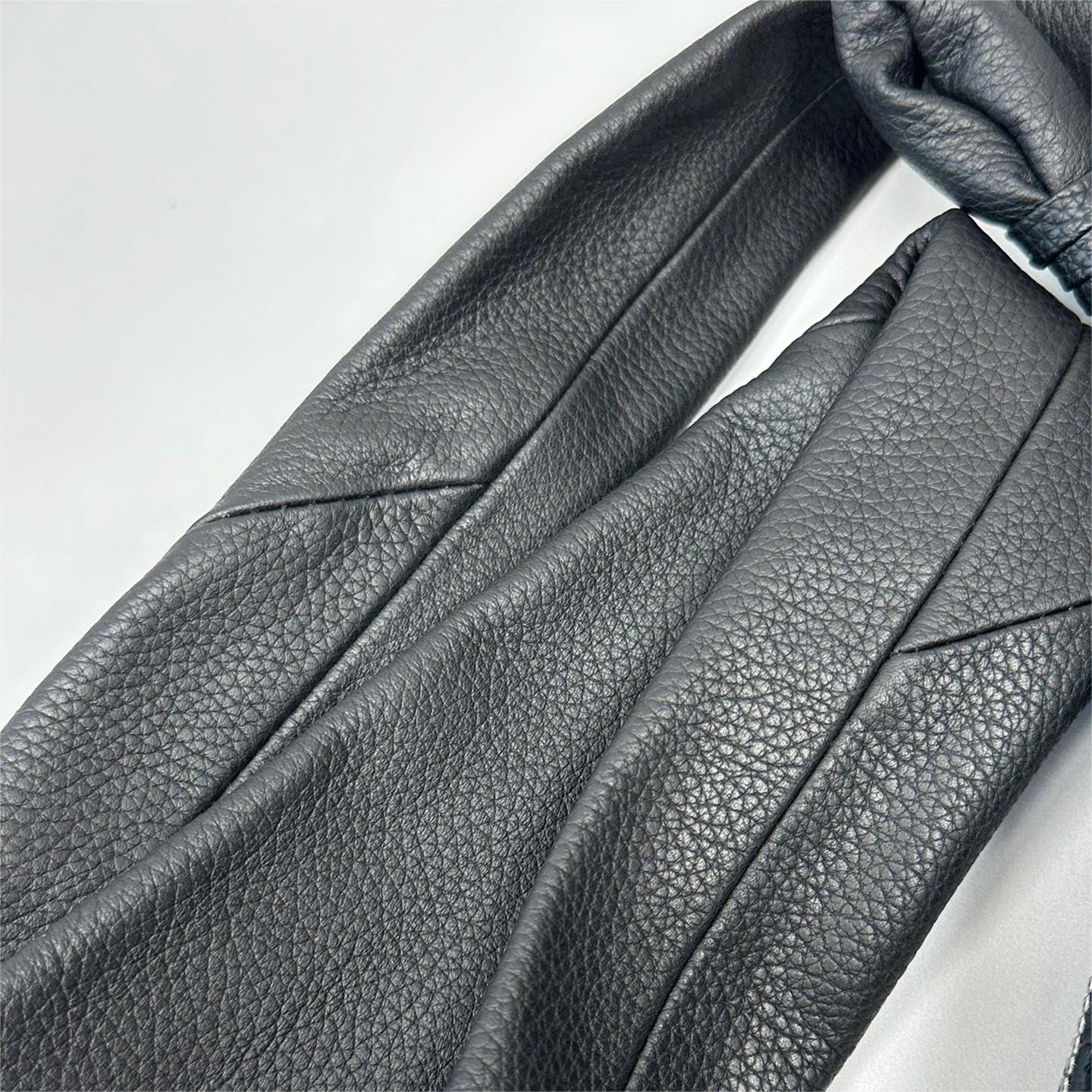 Lemaire-Croissant Small Grain Leather Shoulder Bag