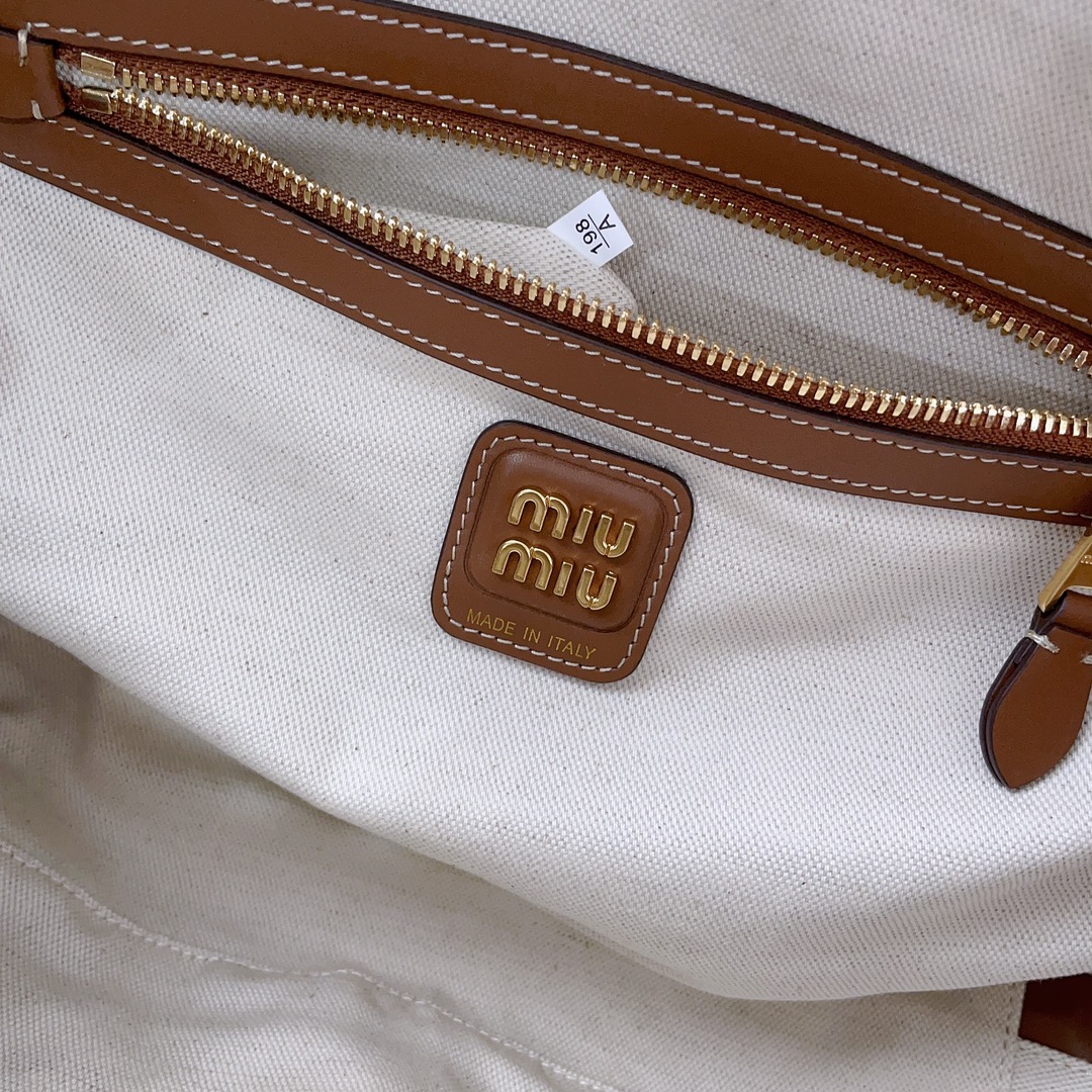 MIU MIU-Canvas briefcase
