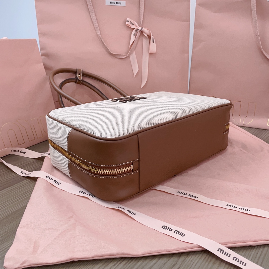 MIU MIU-Canvas briefcase