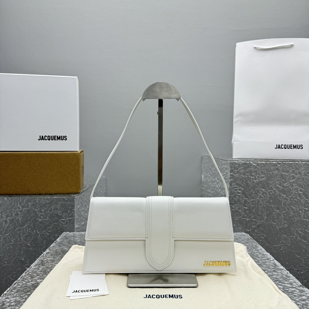 Jacquemus-New white Suede Material Shoulder Bag