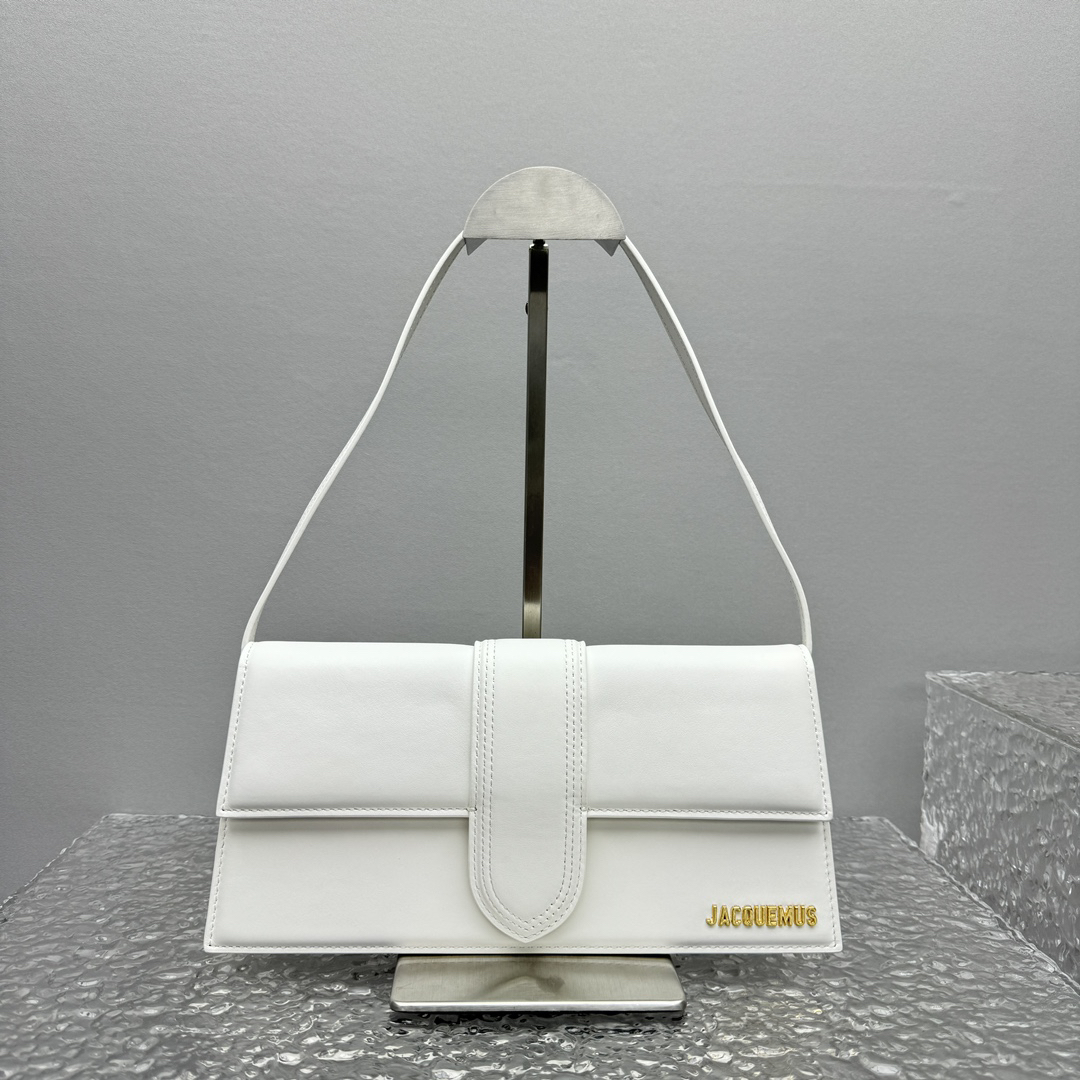 Jacquemus-New white Suede Material Shoulder Bag