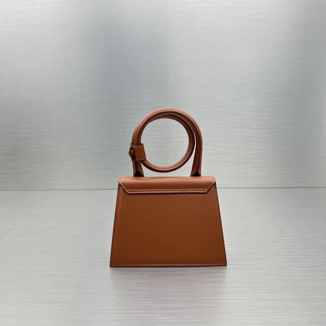 Jacquemus-Popular item full leather brown shoulder backpack