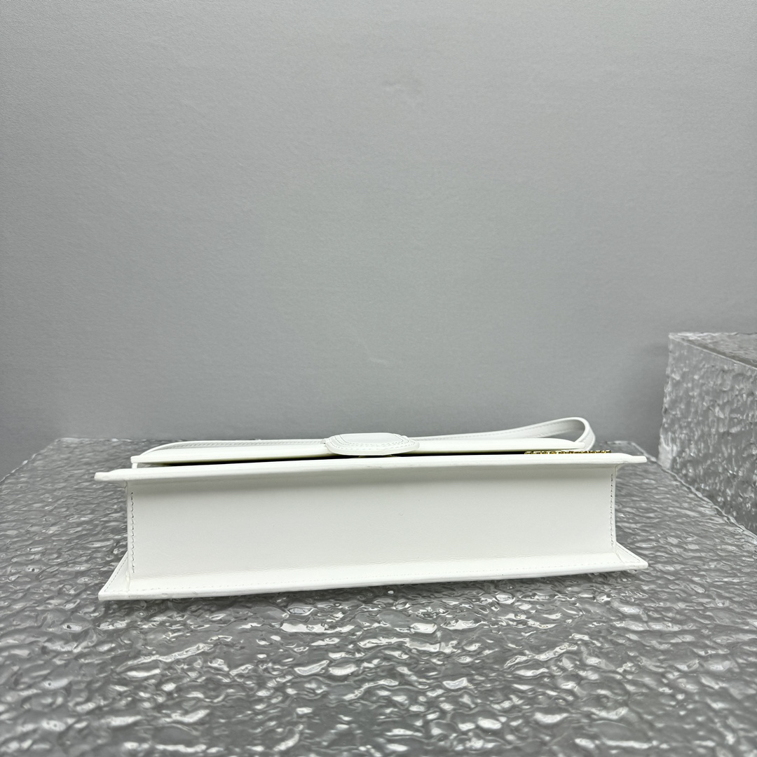 Jacquemus-New white Suede Material Shoulder Bag