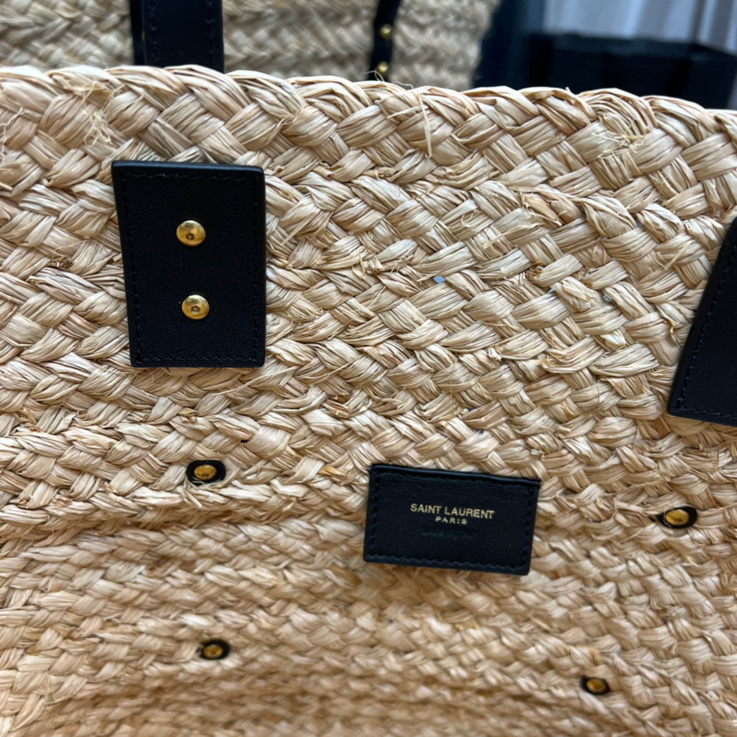 YSL-Lafite grass and smooth leather handbag