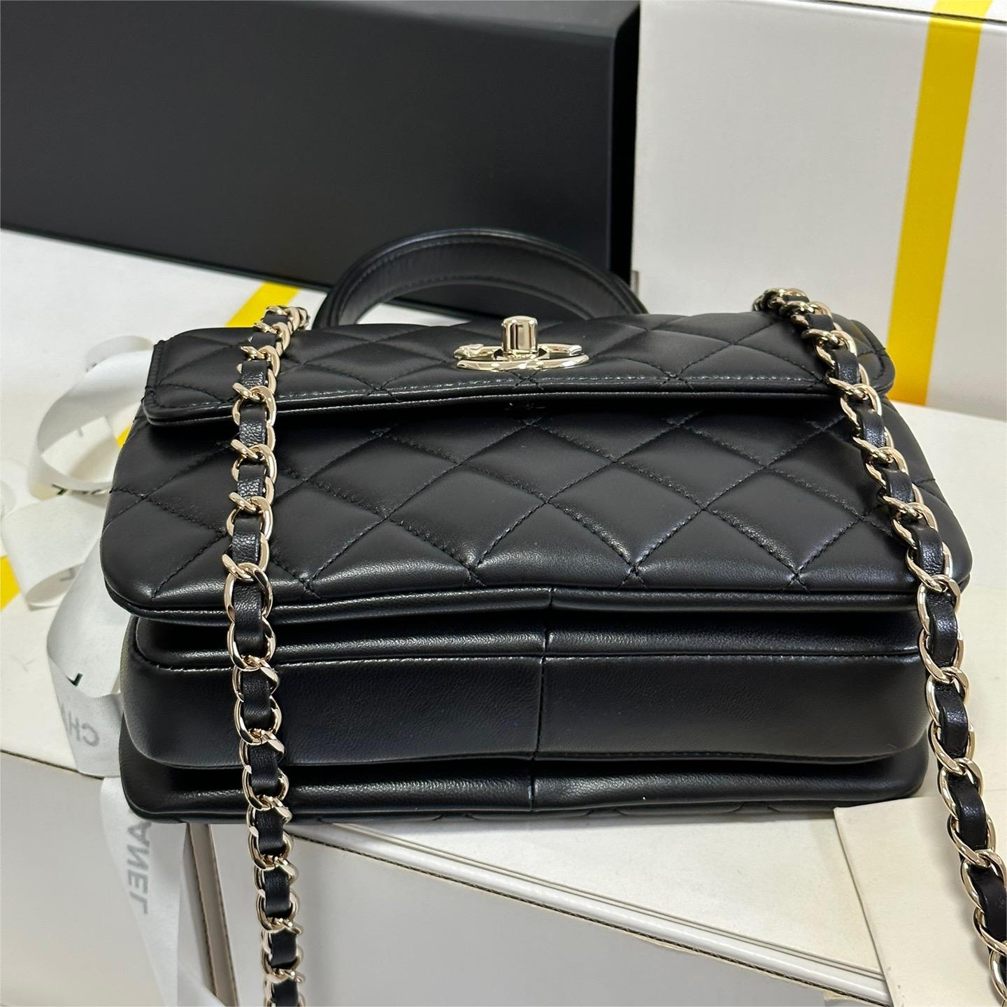 Chanel-24c Trendycc Black Gold Mini bag