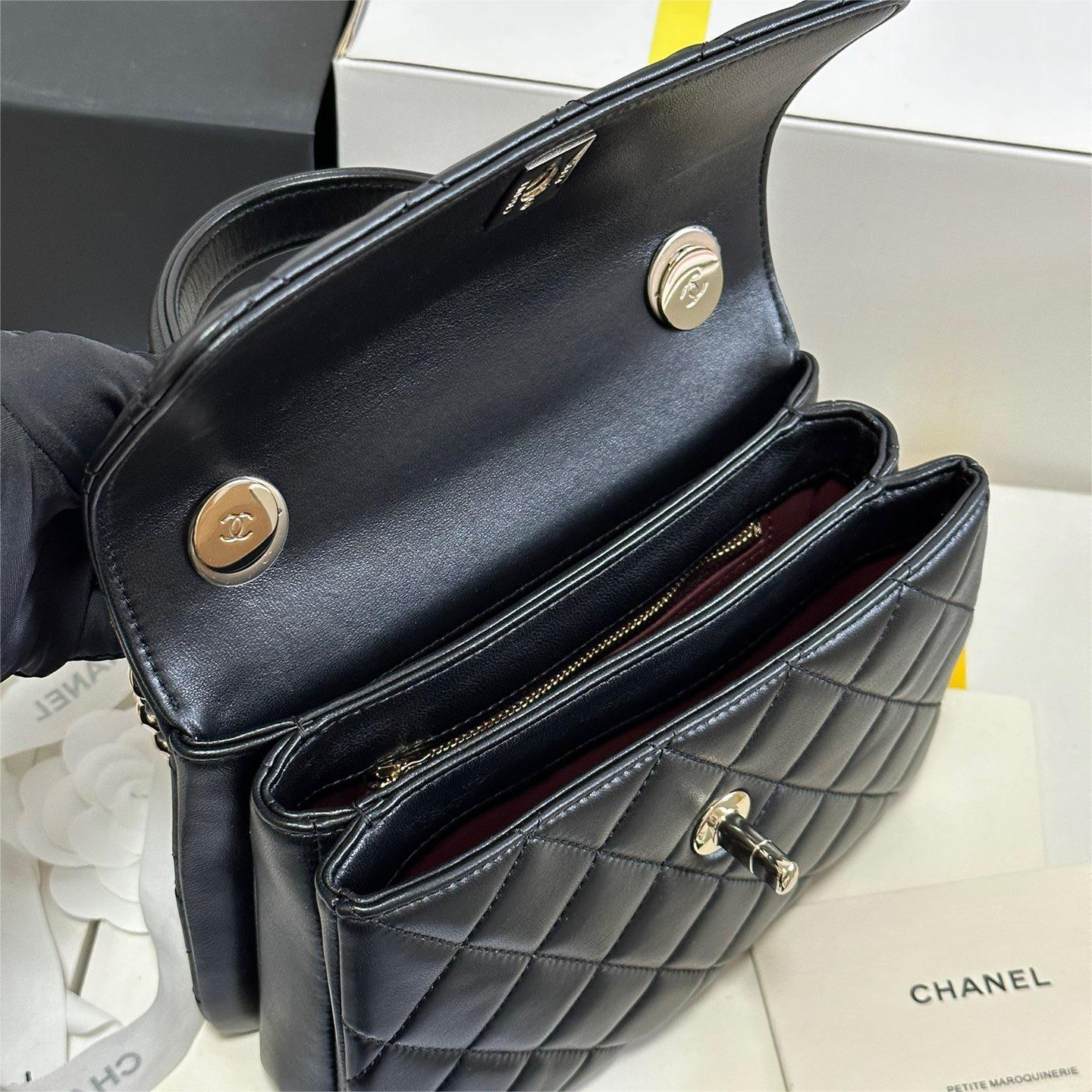 Chanel-24c Trendycc Black Gold Mini bag