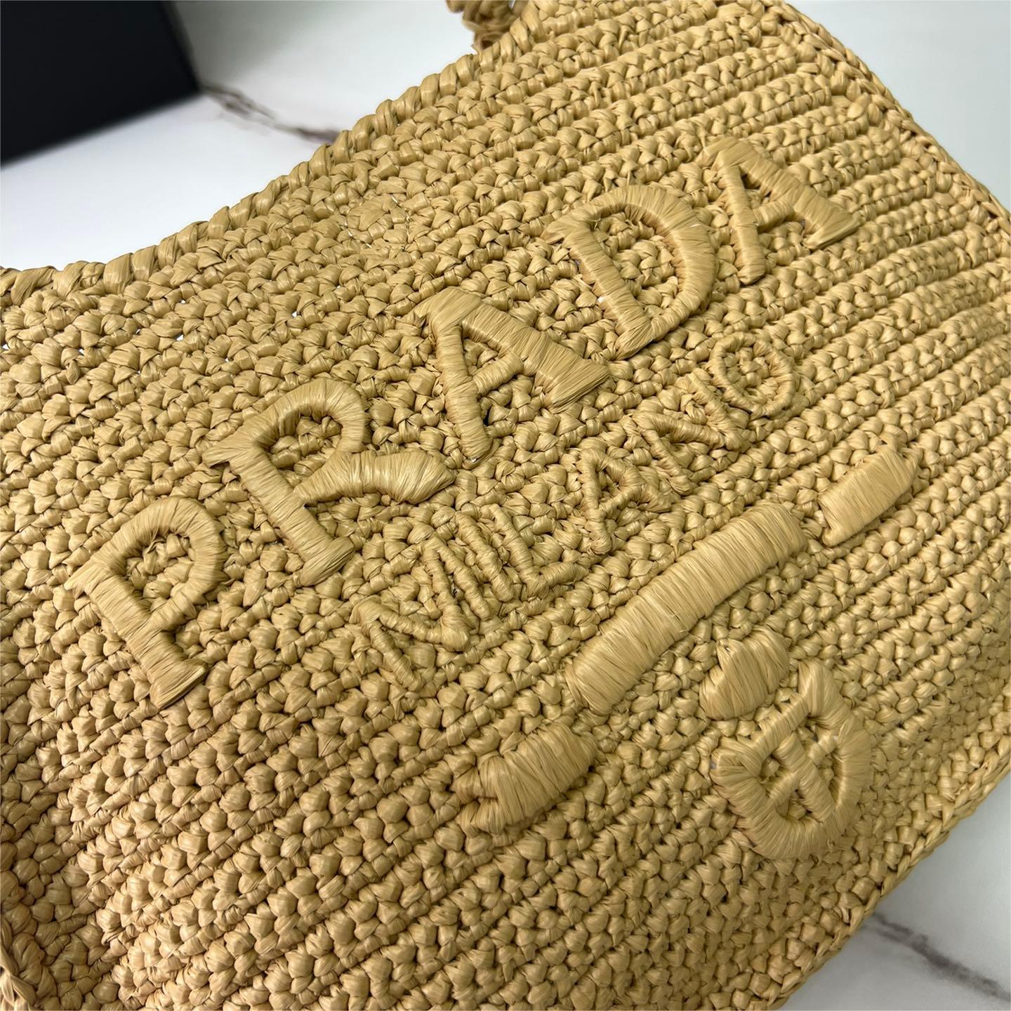 Prada-Straw shoulder bag