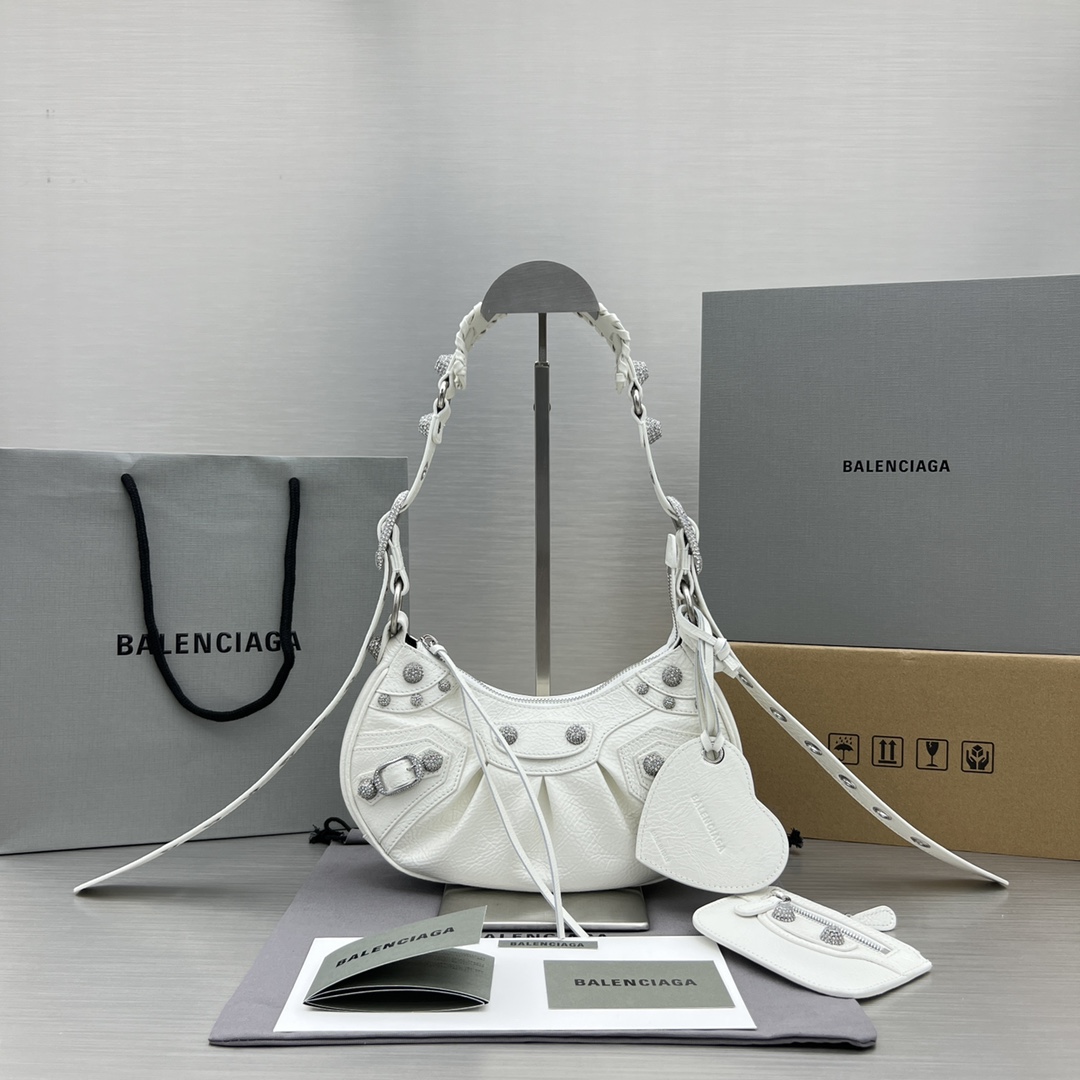 Balenciaga-Le Cagole Half Moon Underarm Cross Bag