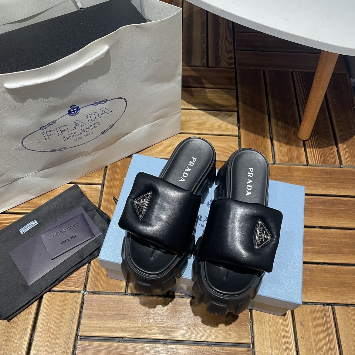 Prada-Sponge cake thick soled shoes