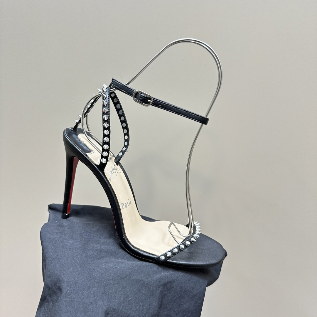 Christian Louboutin-Classic Willow Nail Peugeot Black High Heels